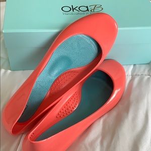 Oka B Taylor Watermelon Ballet Flats Size 9